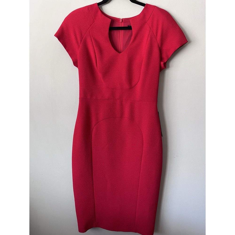 Black Halo Red Gypsy Rose Sheath Dress Size 8 NWT Classic Office Career
